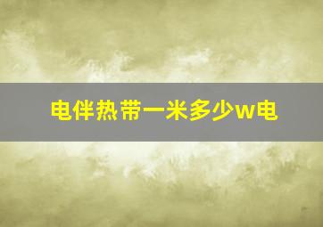 电伴热带一米多少w电