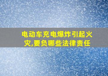 电动车充电爆炸引起火灾,要负哪些法律责任