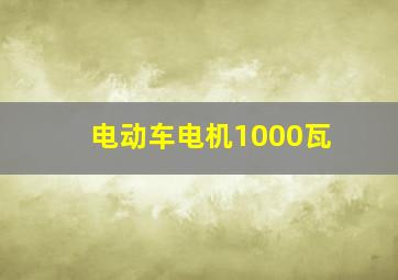 电动车电机1000瓦