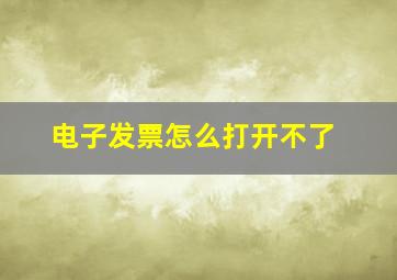 电子发票怎么打开不了