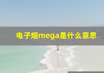 电子烟mega是什么意思