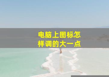 电脑上图标怎样调的大一点