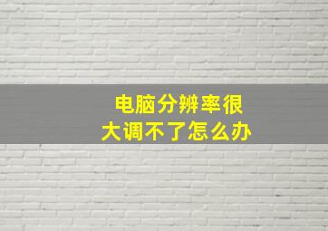 电脑分辨率很大调不了怎么办