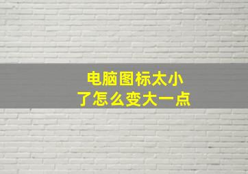 电脑图标太小了怎么变大一点