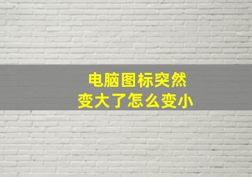 电脑图标突然变大了怎么变小