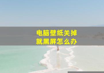 电脑壁纸关掉就黑屏怎么办