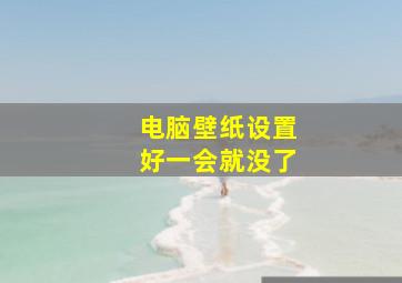 电脑壁纸设置好一会就没了