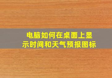 电脑如何在桌面上显示时间和天气预报图标