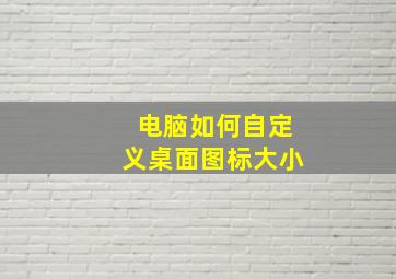 电脑如何自定义桌面图标大小