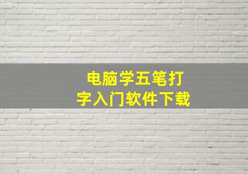 电脑学五笔打字入门软件下载