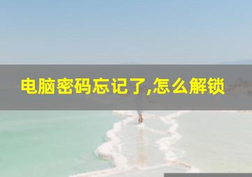 电脑密码忘记了,怎么解锁