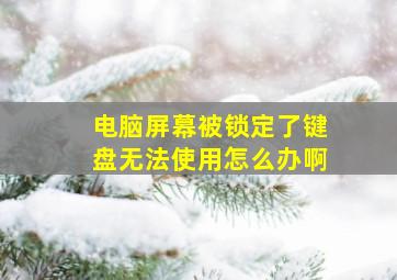 电脑屏幕被锁定了键盘无法使用怎么办啊