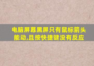 电脑屏幕黑屏只有鼠标箭头能动,且按快捷键没有反应