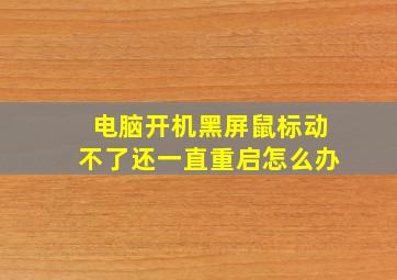 电脑开机黑屏鼠标动不了还一直重启怎么办