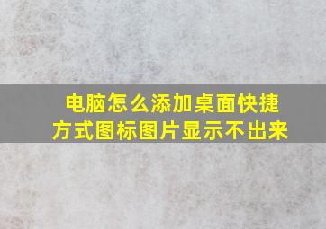 电脑怎么添加桌面快捷方式图标图片显示不出来