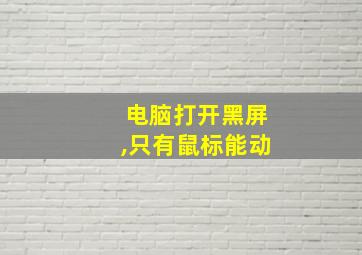 电脑打开黑屏,只有鼠标能动