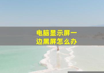 电脑显示屏一边黑屏怎么办