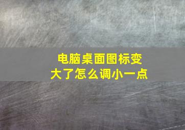 电脑桌面图标变大了怎么调小一点