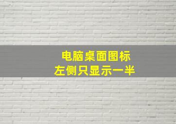 电脑桌面图标左侧只显示一半