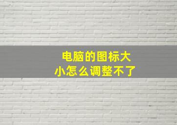 电脑的图标大小怎么调整不了