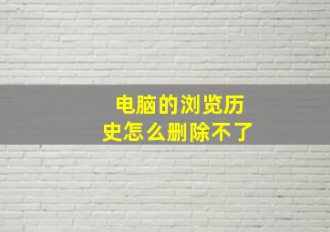 电脑的浏览历史怎么删除不了