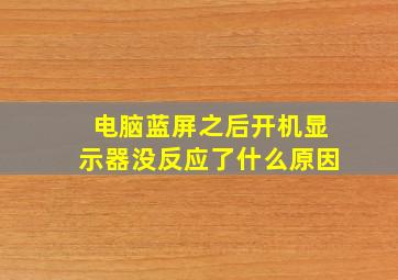 电脑蓝屏之后开机显示器没反应了什么原因