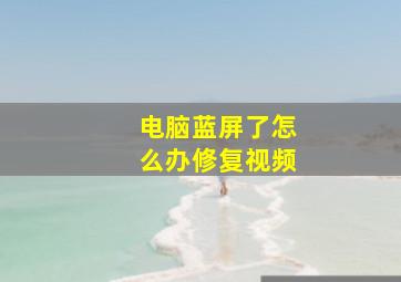 电脑蓝屏了怎么办修复视频