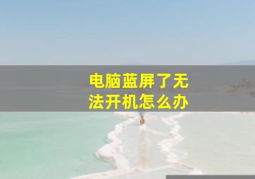 电脑蓝屏了无法开机怎么办