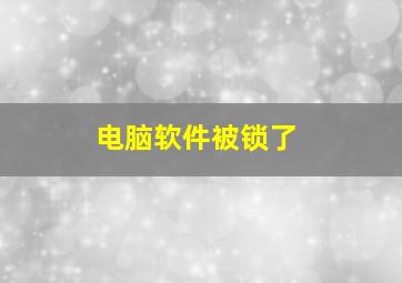 电脑软件被锁了