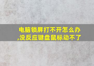 电脑锁屏打不开怎么办,没反应键盘鼠标动不了