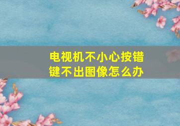 电视机不小心按错键不出图像怎么办