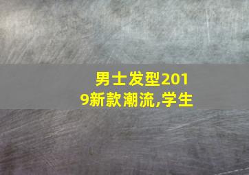 男士发型2019新款潮流,学生