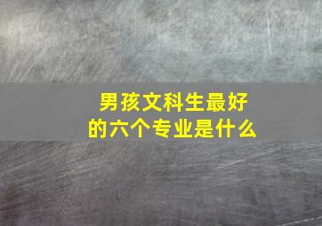 男孩文科生最好的六个专业是什么