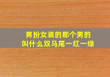 男扮女装的那个男的叫什么双马尾一红一绿