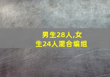 男生28人,女生24人混合编组