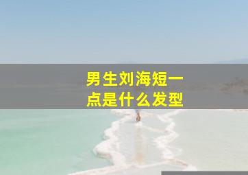 男生刘海短一点是什么发型