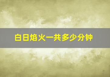 白日焰火一共多少分钟