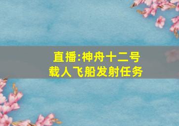 直播:神舟十二号载人飞船发射任务