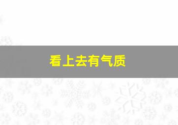 看上去有气质