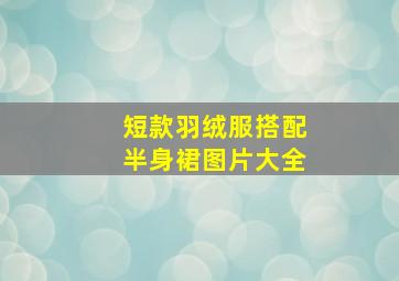 短款羽绒服搭配半身裙图片大全