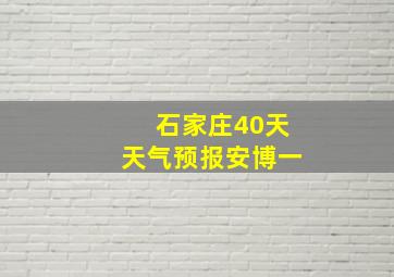 石家庄40天天气预报安博一