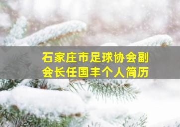 石家庄市足球协会副会长任国丰个人简历