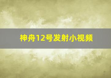 神舟12号发射小视频