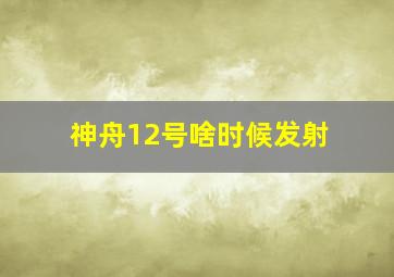 神舟12号啥时候发射