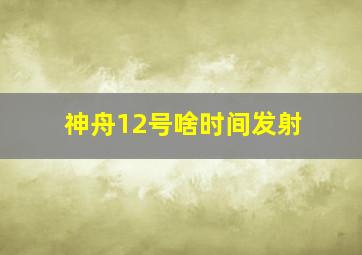 神舟12号啥时间发射