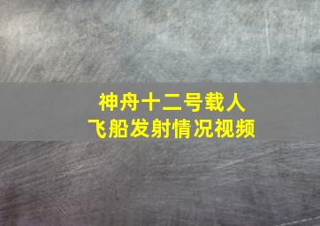 神舟十二号载人飞船发射情况视频