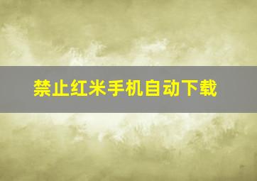 禁止红米手机自动下载