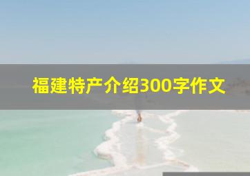 福建特产介绍300字作文