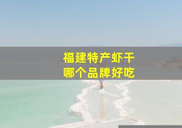 福建特产虾干哪个品牌好吃