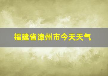 福建省漳州市今天天气